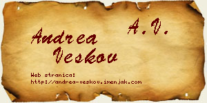 Andrea Veskov vizit kartica